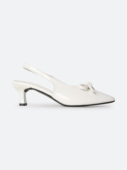 Women’s Bow Slingback Heels – Elegant Pointed Toe Party Pumps