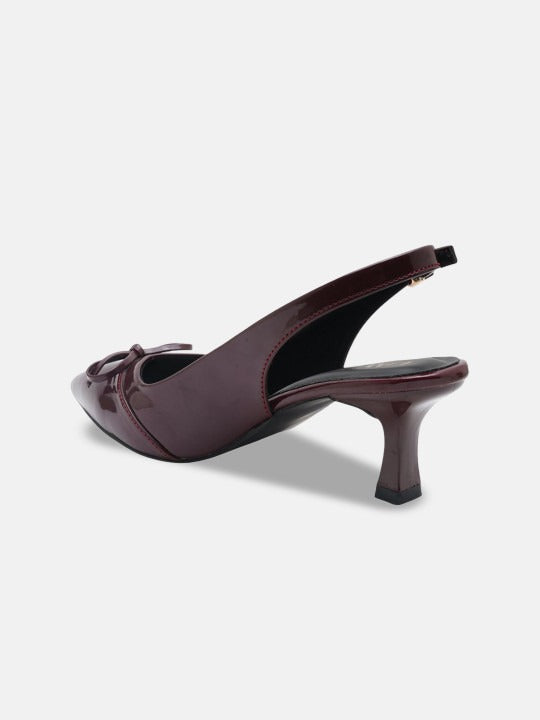 Women’s Patent Slingback Heels – Pointed Toe Elegant Party Pumps